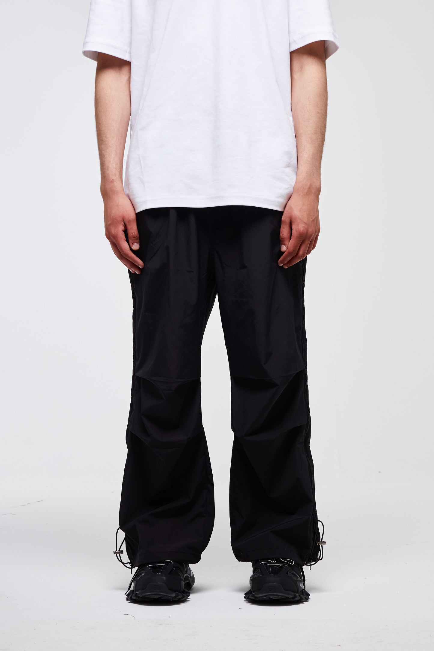 PANTALON PARACHUTE ZIPPÉ NOIR
