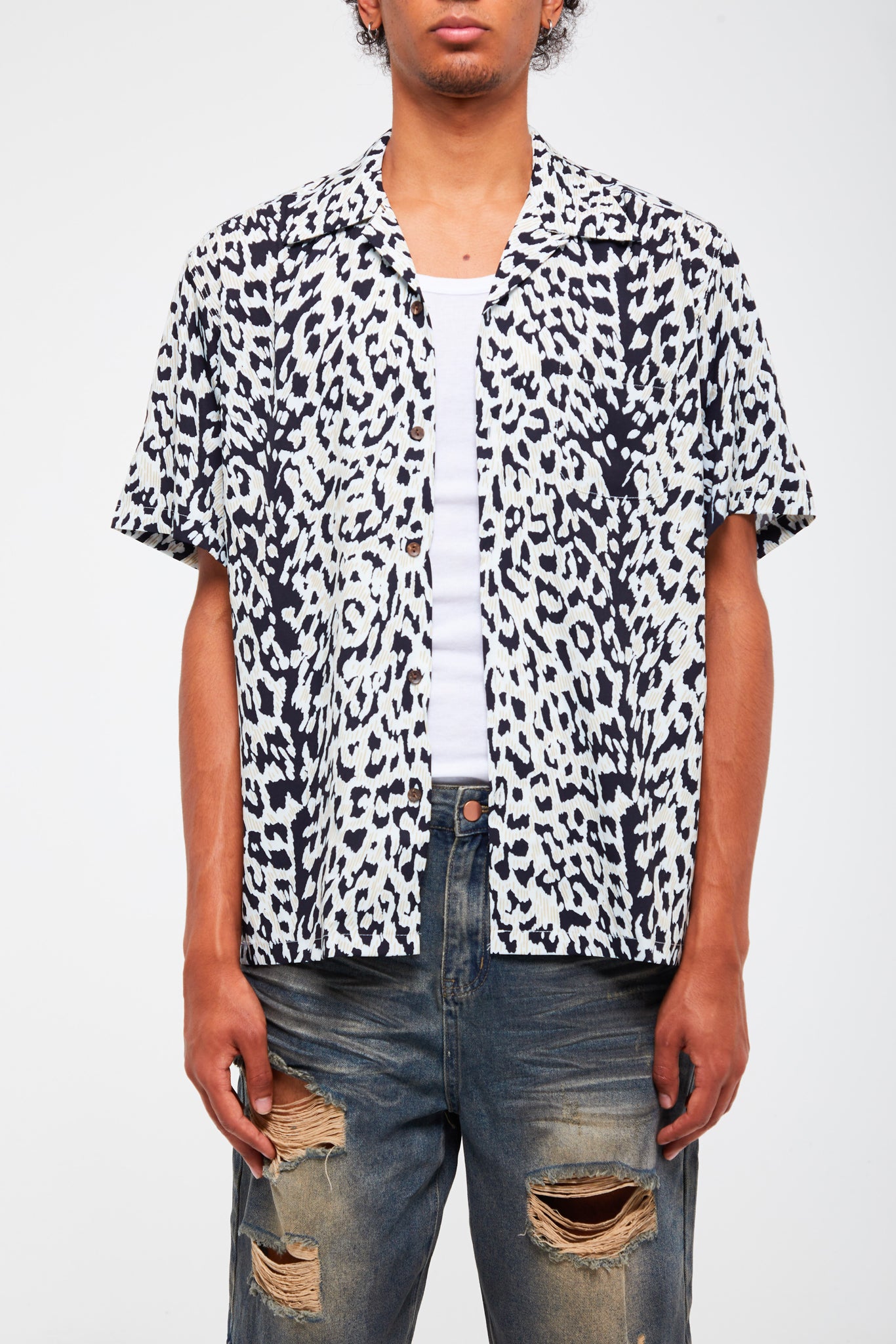 CHEMISE À MOTIF LÉOPARD