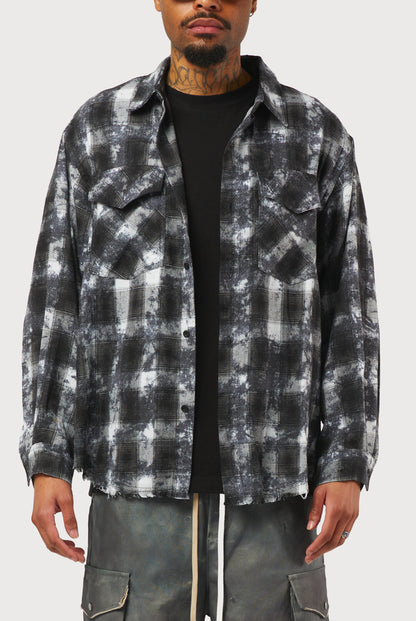 CHEMISE À CARREAUX NOIRE