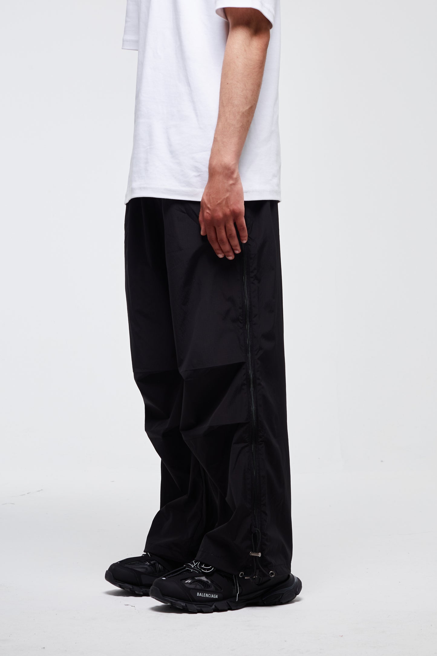 PANTALON PARACHUTE ZIPPÉ NOIR