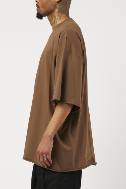 T-SHIRT MARRON SUPER OVERSIZE
