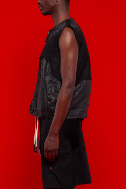 BI-MATERIALS TECHNICAL LAYERED VEST