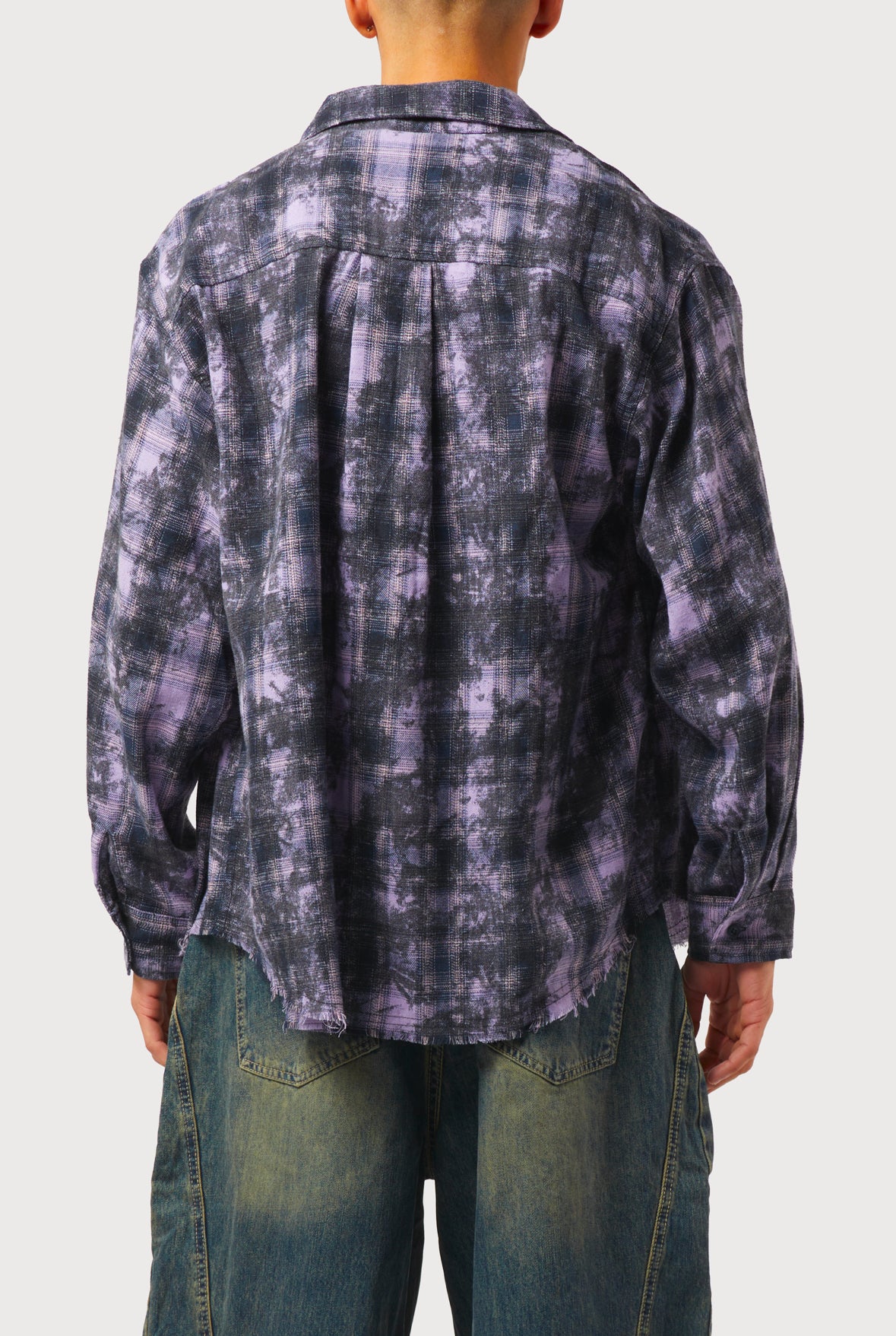 CHEMISE À CARREAUX VIOLETTE