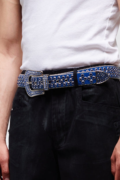 CEINTURE EN CUIR À STRASS