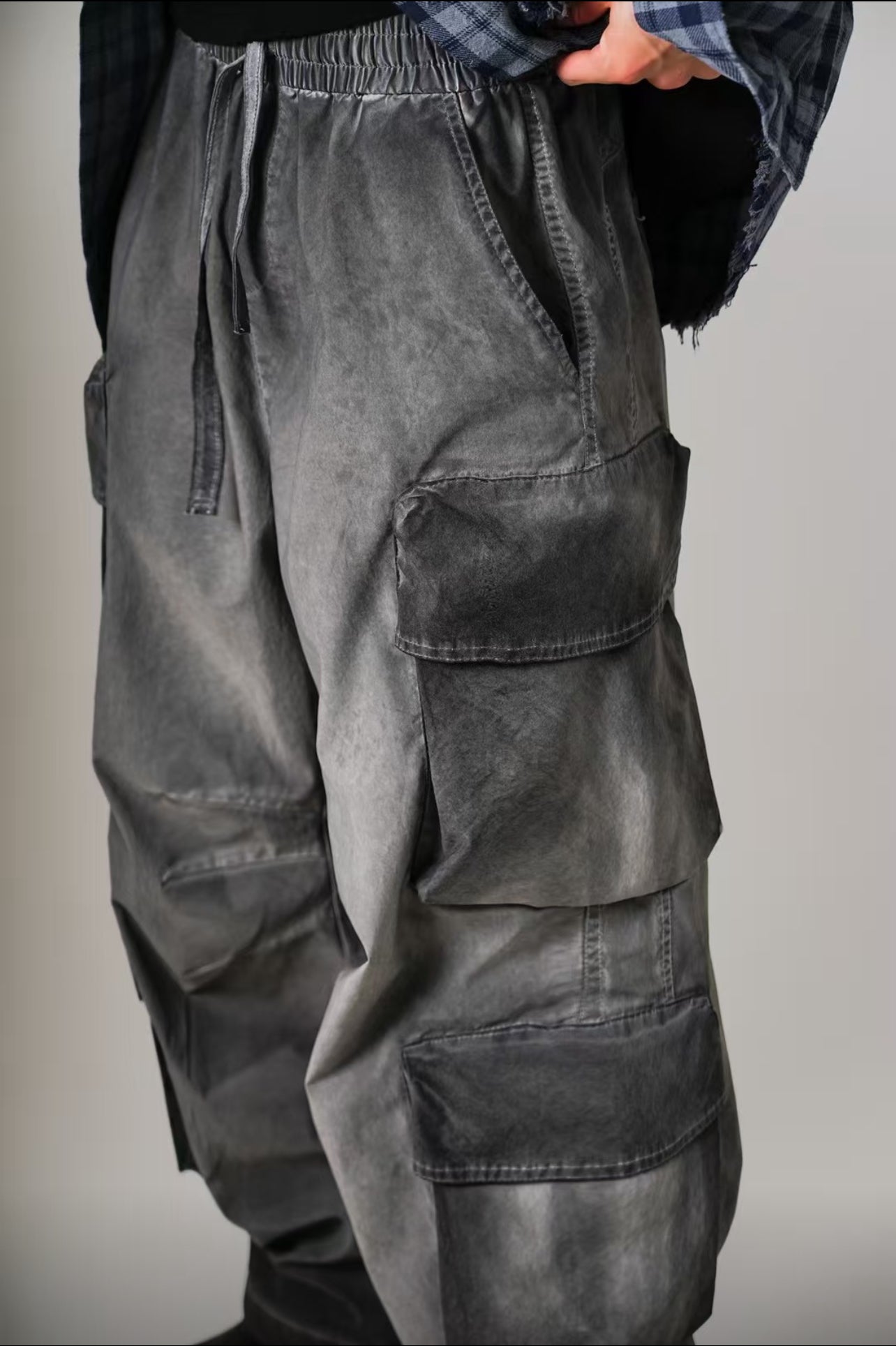 PANTALON CARGO BOOTCUT GRIS