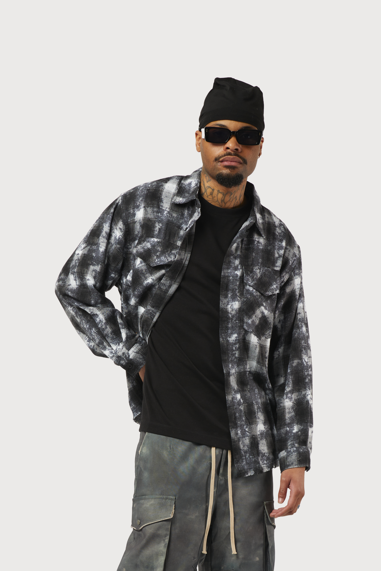 CHEMISE À CARREAUX NOIRE