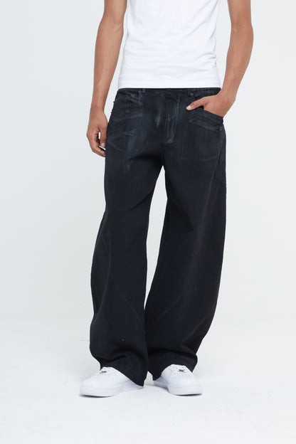 WASHED BAGGY DENIM