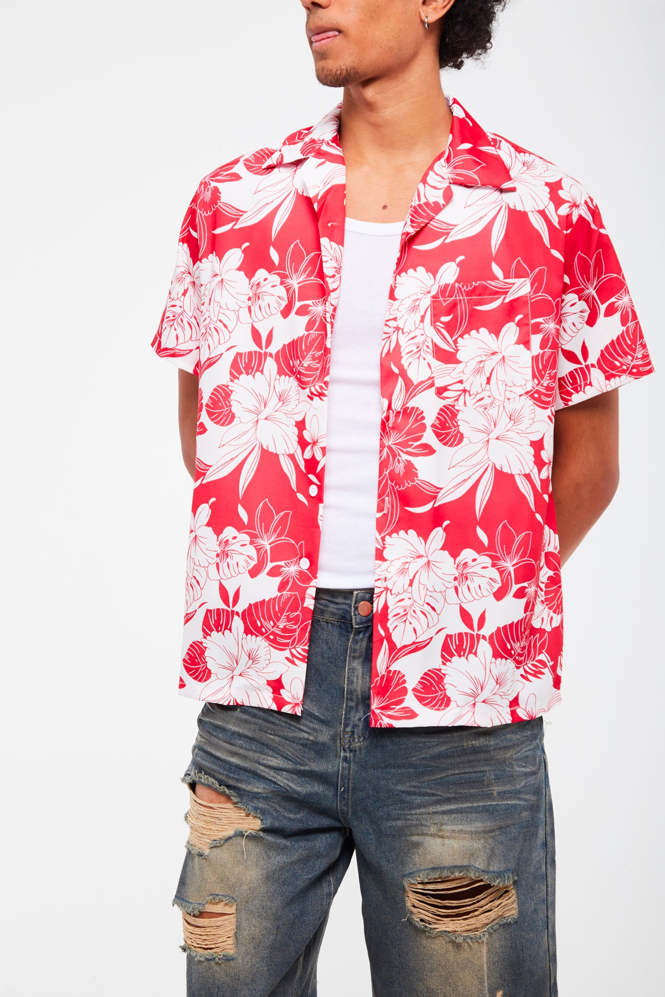 CHEMISE À MOTIF HAWAÏEN